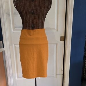 LuLaRoe Bold Orange Pencil Skirt